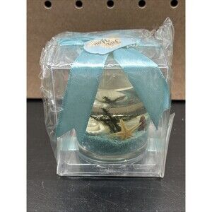 Fashion Craft Candle w/ Seashells Imbedded #5456 3" Tall